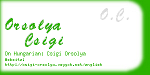 orsolya csigi business card